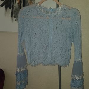 Bell Sleeve Crop Top